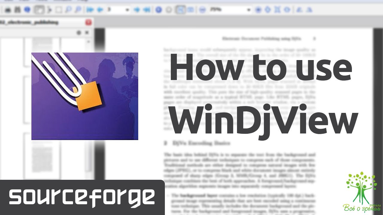 Как установить и настроить программу WinDjView (djvu)